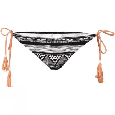 Bikini Tanga Roxy Native Geo Tie Side Mujer Negras / Naranjas - Chile ULO126589